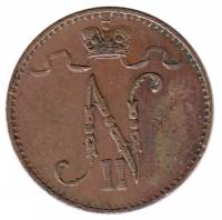 (1906) Монета Финляндия 1906 год 1 пенни    XF